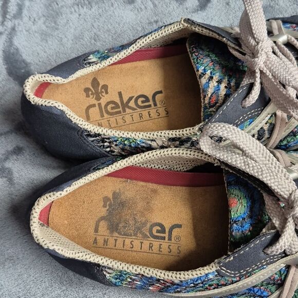 Rieker AntiStress Estelle Navy Colibri Muschel Silver Size 39 Sneaker - Picture 3 of 9